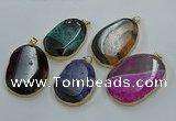 NGP8633 32*45mm - 46*48mm freeform druzy agate pendants wholesale