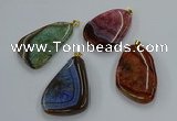 NGP8643 30*45mm - 35*50mm freeform druzy agate pendants wholesale