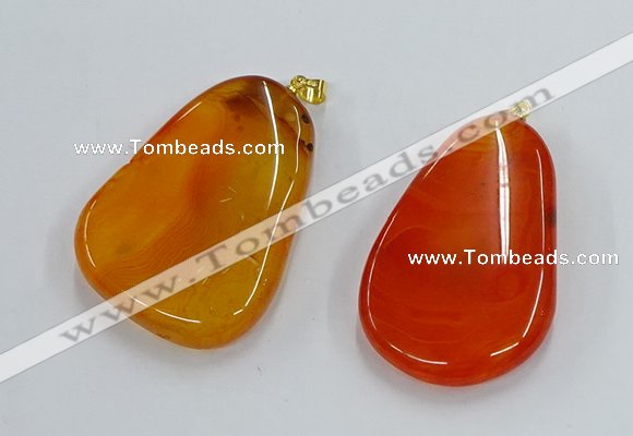 NGP8648 30*45mm - 35*50mm freeform agate pendants wholesale