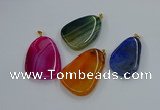 NGP8655 30*45mm - 35*50mm freeform agate pendants wholesale