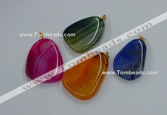 NGP8655 30*45mm - 35*50mm freeform agate pendants wholesale