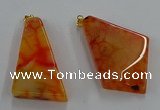 NGP8659 20*40mm - 40*50mm freeform agate pendants wholesale