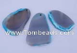 NGP867 5PCS 35-45mm*50-65mm freeform agate gemstone pendants