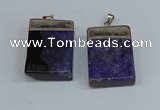 NGP8679 26*36mm rectangle druzy agate pendants wholesale