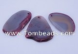 NGP869 5PCS 35-40mm*55-65mm freeform agate gemstone pendants