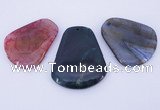 NGP873 5PCS 35-40mm*45-50mm trapezoid agate gemstone pendants