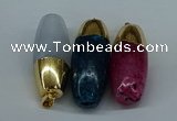 NGP8742 18*44mm rice agate gemstone pendants wholesale