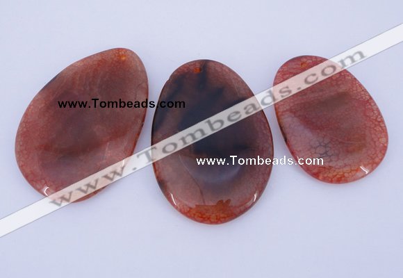 NGP878 5PCS 40-45mm*55-70mm freeform agate gemstone pendants