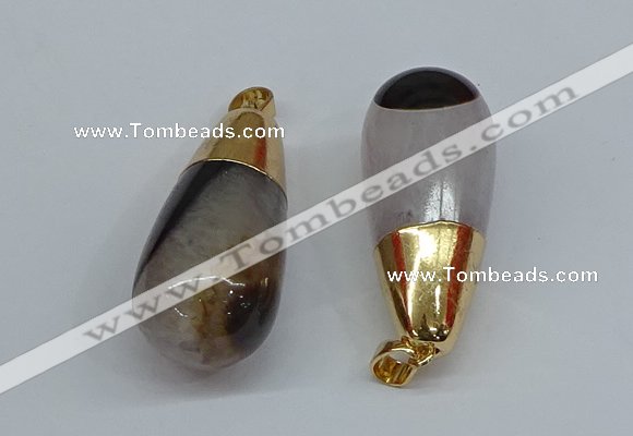 NGP8780 20*43mm teardrop agate gemstone pendants wholesale