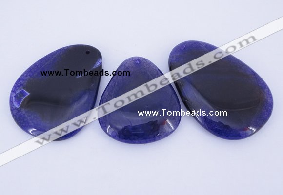 NGP879 5PCS 40-45mm*50-65mm freeform agate gemstone pendants