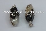 NGP8833 20*45mm rice agate gemstone pendants wholesale