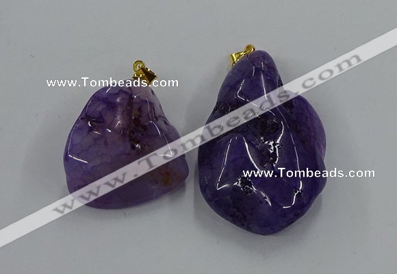 NGP8836 20*25mm - 30*40mm nuggets agate pendants wholesale