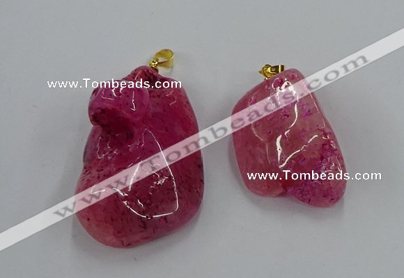 NGP8838 20*25mm - 30*40mm nuggets agate pendants wholesale