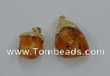 NGP8845 20*25mm - 30*40mm nuggets agate gemstone pendants