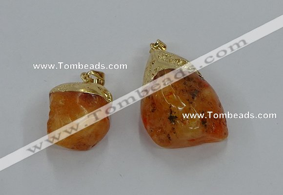 NGP8845 20*25mm - 30*40mm nuggets agate gemstone pendants