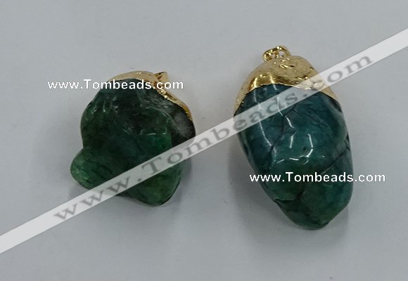 NGP8851 20*25mm - 30*40mm nuggets agate gemstone pendants