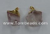 NGP8862 20*25mm - 30*40mm nuggets white crystal gemstone pendants