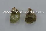 NGP8863 20*25mm - 30*40mm nuggets lemon quartz gemstone pendants