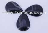 NGP887 5PCS 27*38mm flat teardrop agate gemstone pendants wholesale