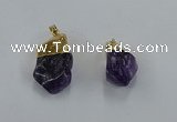 NGP8870 20*25mm - 30*40mm nuggets amethyst gemstone pendants