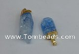 NGP8891 10*35mm - 20*45mm sticks crackle quartz pendants