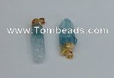 NGP8892 10*35mm - 20*45mm sticks crackle quartz pendants