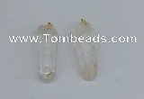 NGP8898 12*40mm - 14*42mm sticks white crystal pendants wholesale