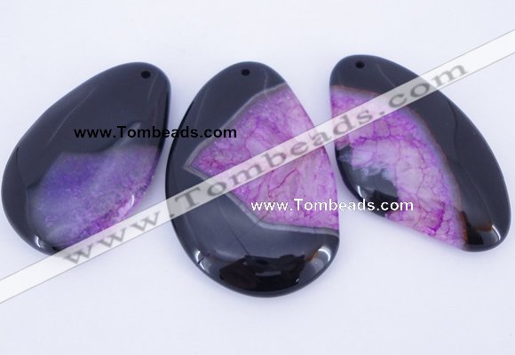 NGP903 5PCS 35-45mm*55-70mm freeform agate druzy geode gemstone pendants