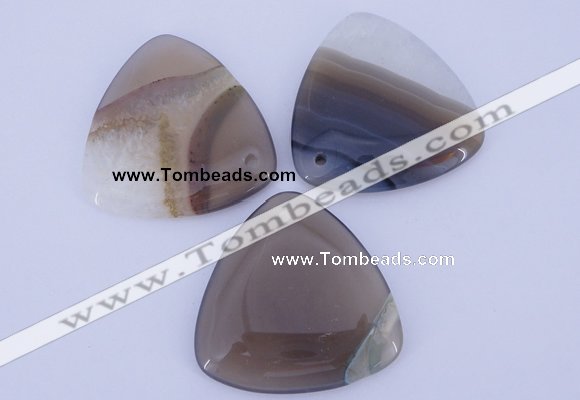 NGP914 5PCS 45*45mm triangle agate druzy geode gemstone pendants