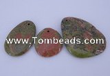 NGP939 5PCS 30-50mm*35-65mm freeform unakite gemstone pendants