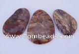 NGP943 5PCS 35-50mm*55-70mm freeform jasper gemstone pendants