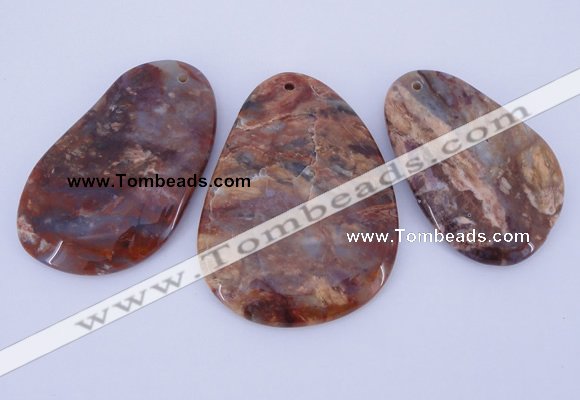 NGP943 5PCS 35-50mm*55-70mm freeform jasper gemstone pendants