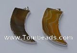 NGP9501 22*60mm - 25*65mm horn agate gemstone pendants wholesale