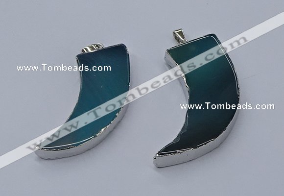 NGP9505 22*60mm - 25*65mm horn agate gemstone pendants wholesale