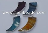 NGP9508 22*60mm - 25*65mm horn agate gemstone pendants wholesale