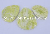 NGP951 5PCS 35-50mm*45-65mm freeform lemon jade gemstone pendants