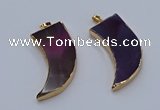 NGP9511 22*60mm - 25*65mm horn agate gemstone pendants wholesale