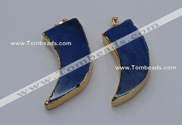 NGP9513 22*60mm - 25*65mm horn agate gemstone pendants wholesale