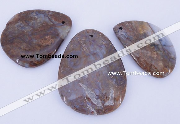 NGP952 5PCS 30-50mm*50-65mm freeform jasper gemstone pendants