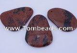 NGP957 5PCS 35-45mm*50-65mm freeform mahogany obsidian gemstone pendants