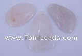 NGP959 5PCS 35-45mm*50-65mm freeform rose quartz gemstone pendants