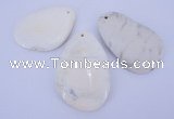 NGP960 5PCS 35-45mm*50-65mm freeform white howlite turquoise pendants