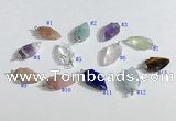 NGP9708 9*15mm arrowhead-shaped  mixed gemstone pendants wholesale