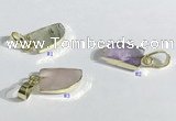 NGP9714 11*15mm horn-shaped  mixed gemstone pendants wholesale