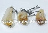 NGP9757 20*30mm-25*55mm freeform citrine pendants wholesale