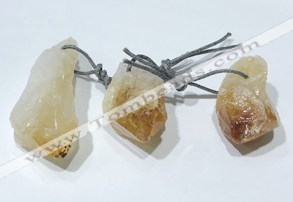 NGP9757 20*30mm-25*55mm freeform citrine pendants wholesale