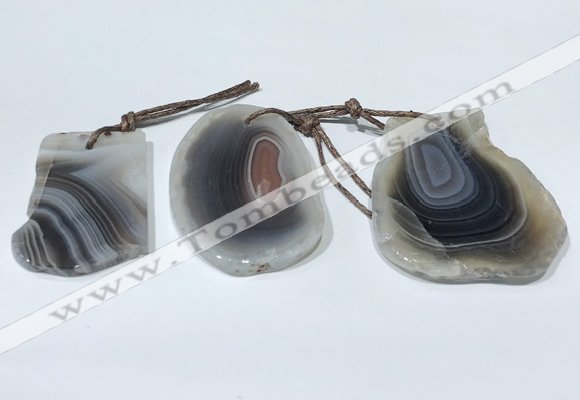 NGP9762 25*30mm-30*45mm freeform botswana agate pendants