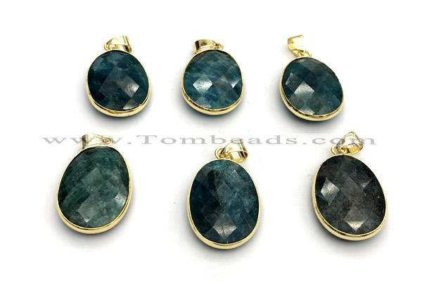 NGP9880 17*22mm faceted oval apatite pendant