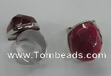 NGR01 18*25mm - 22*28mm faceted nuggets agate gemstone rings