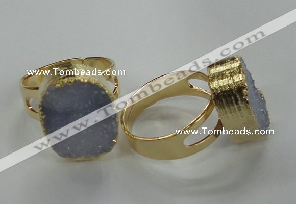 NGR07 13*18mm - 15*20mm freeform blue lace agate gemstone rings